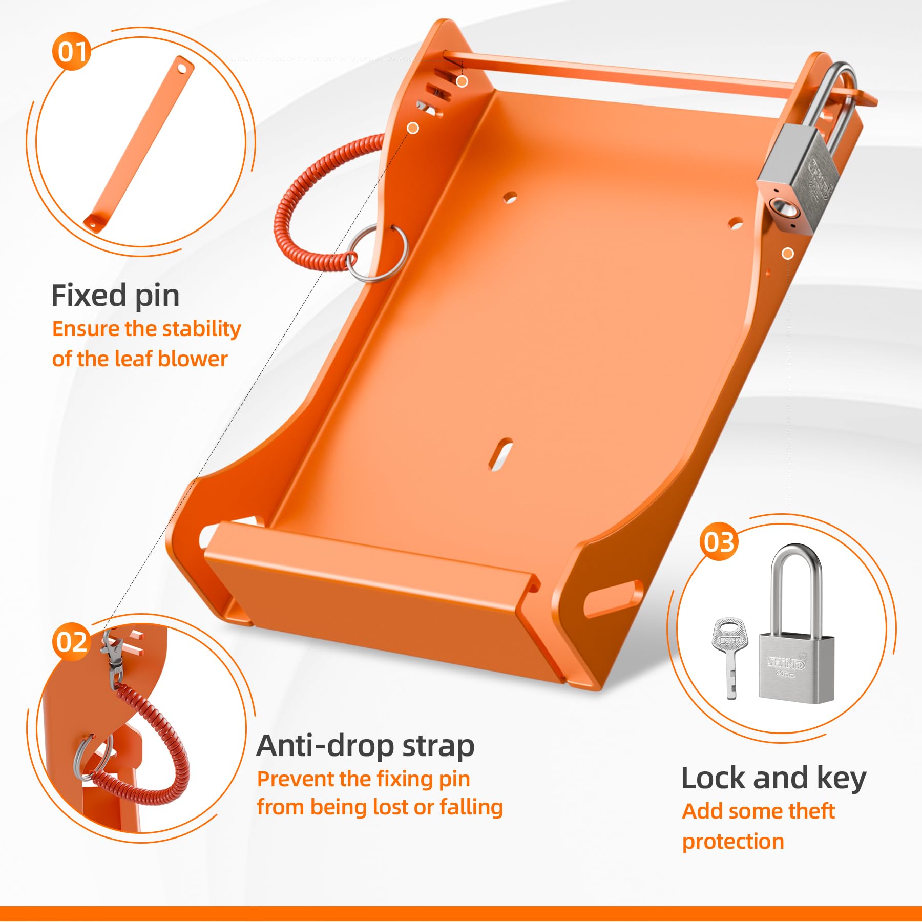 Estante de soplador para Stihl BG-50, BG-56, BG-66, BG-86, estante de montaje en pared para soplador de hojas de mano, soporte para soplador de hojas para remolque, estante de almacenamiento