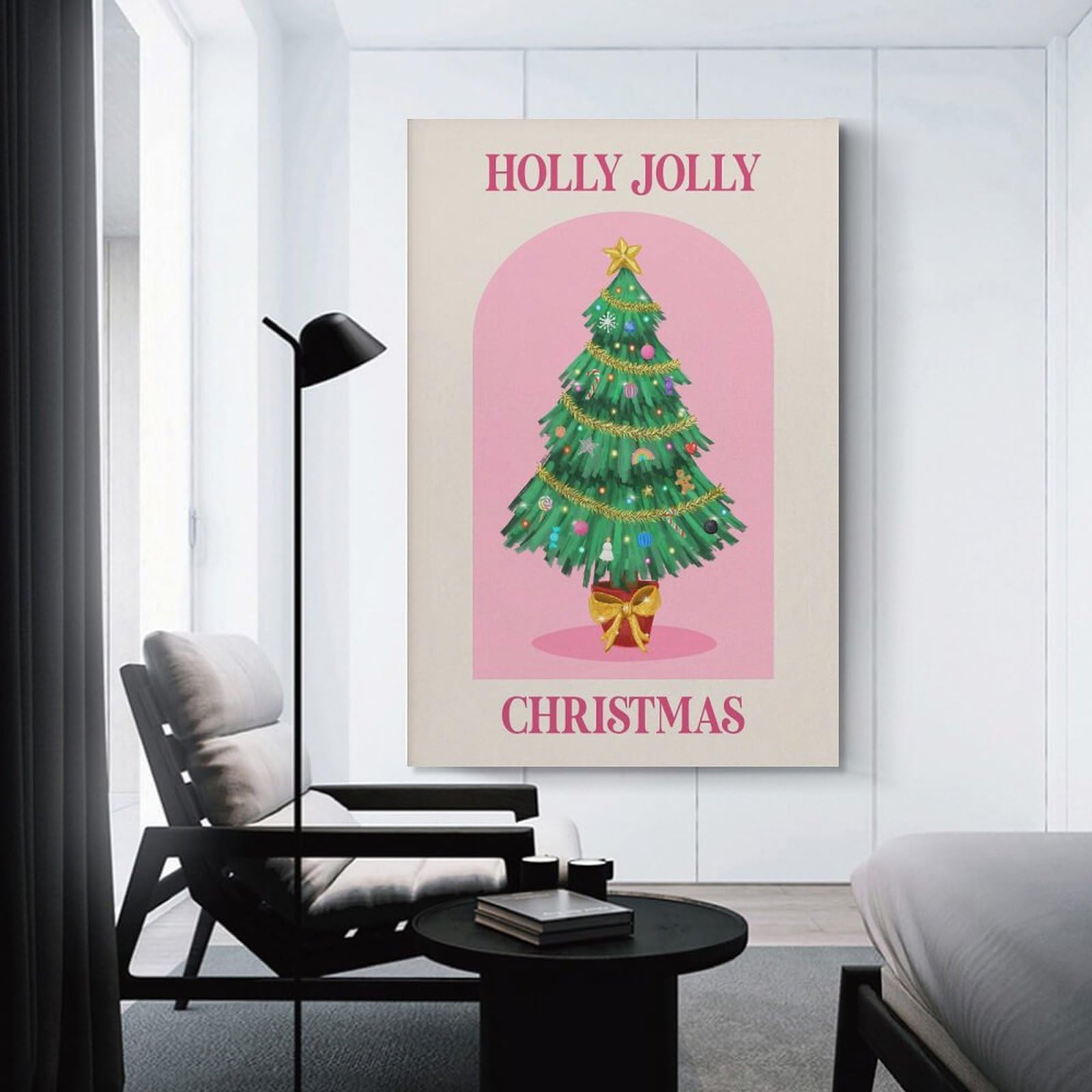 amazon-com-retro-christmas-tree-print-pink-christmas-printable-wall-art-holly-jolly-print-retro-holiday-poster-print-poster-wall-art-canvas-artwork-wall-decor-prints-painting-art-prints-picture-home-decoration-posters-prints