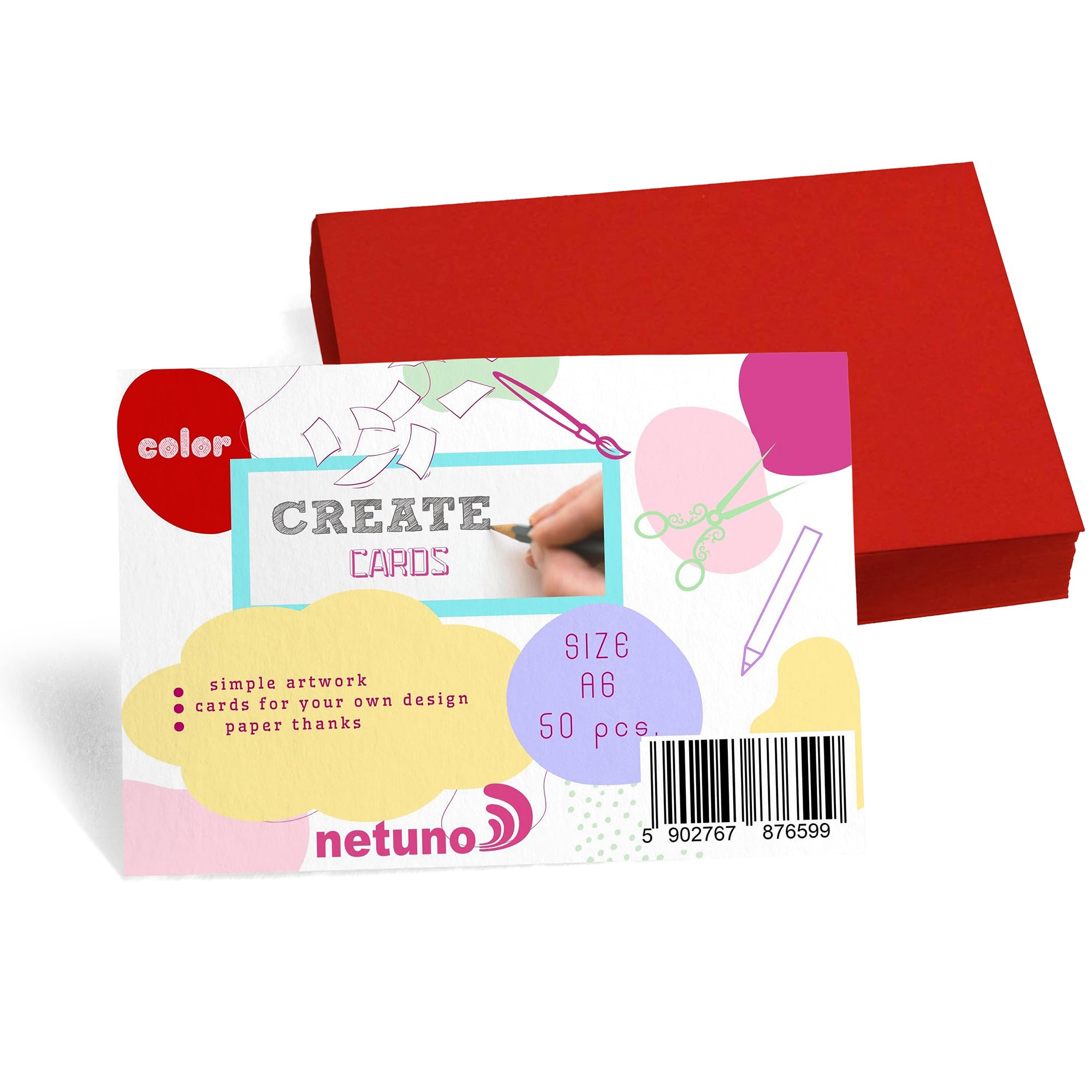 50 Cartoncini Bristol Ecru A6 250g/m&sup2; - Per Biglietti Fai Da Te E Inviti