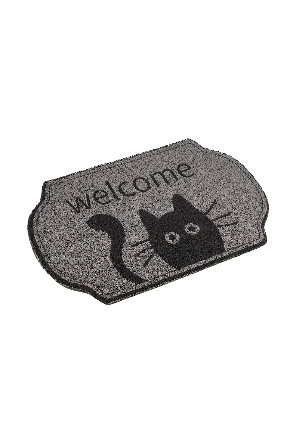 Premium Serisi Dekoratif Kapı önü Paspas 61 x 40 cm, Kedi Desenli