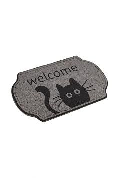Premium Serisi Dekoratif Kap   n  Paspas 61 x 40 cm, Kedi Desenli