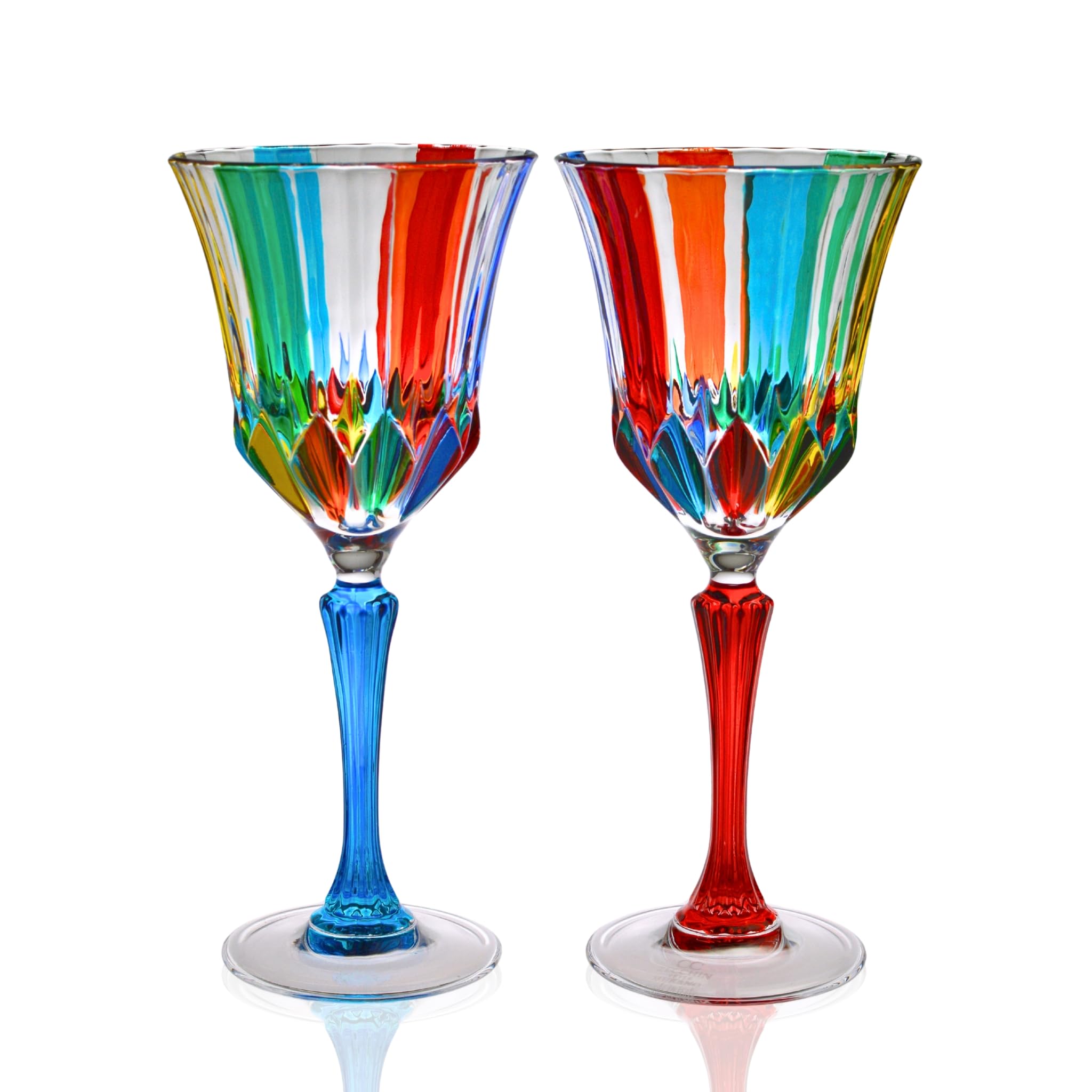 Lot De 3 Verres à Boisson Italiens Métal Et Verre - Fabrication Italienne, Occasion