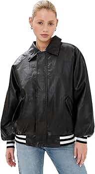 Amazon.com: Lioness Women's Hailey Bomber, Onyx, Black, XS