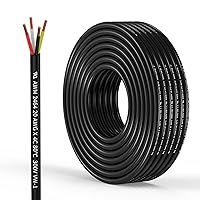 Vista 21 de Cable Eléctrico de Calibre 12, 2 Conductores, Cable de 12 AWG Trenzado, Cordón de PVC, Cable de Cobre Libre de Oxígeno 10FT/3.1M para Iluminación