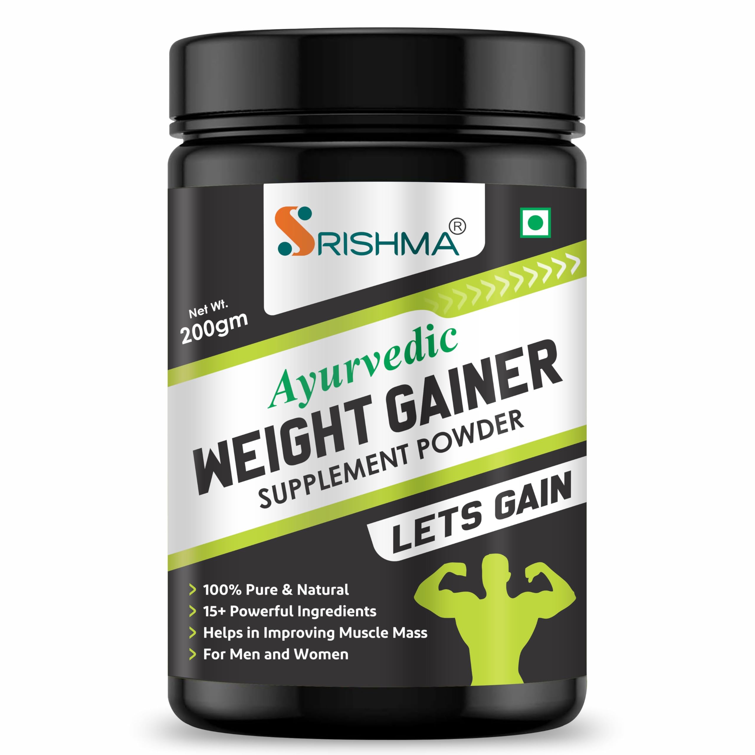 SRISHMA Weight Gainer Powder Helps in Improving Muscle Mass For Men and Women Weight Gainers/Mass Gainers (200 g, No Flavour)