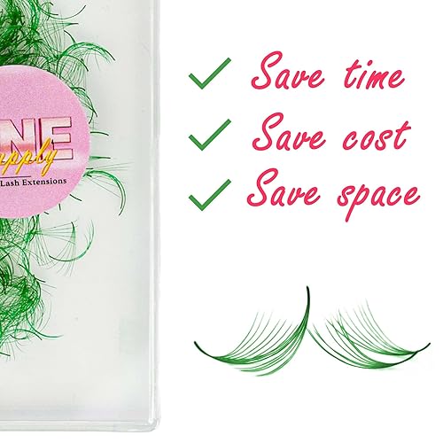 Miniatura 3 de VNE - Extensiones de pestañas coloridas de 500 abanicos, extensiones de pestañas de volumen prefabricadas, abanicos de mega volumen prefabricados,