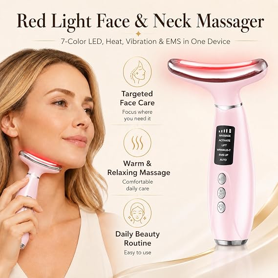 7-Color Face Sculpting Tool, Red Light Therapy for Face and Neck
