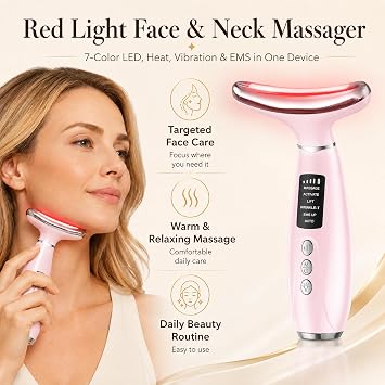 7-Color Face Sculpting Tool, Red Light Therapy for Face and Neck