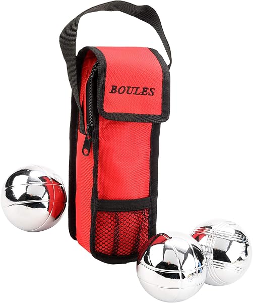 Engelhart - Sac pour 3 Boules de pétanque | Sac de Transport avec poignée | Ouverture sur Le Dessus | Taille : 23 x 8,5 x 3,5 cm - 3