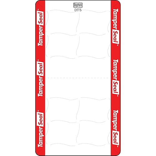 DayMark Safety Systems - IT118675 TamperSeal, etiqueta térmica directa a prueba de manipulaciones, 2.2" x 4" (rollo de 500), rojo/blanco