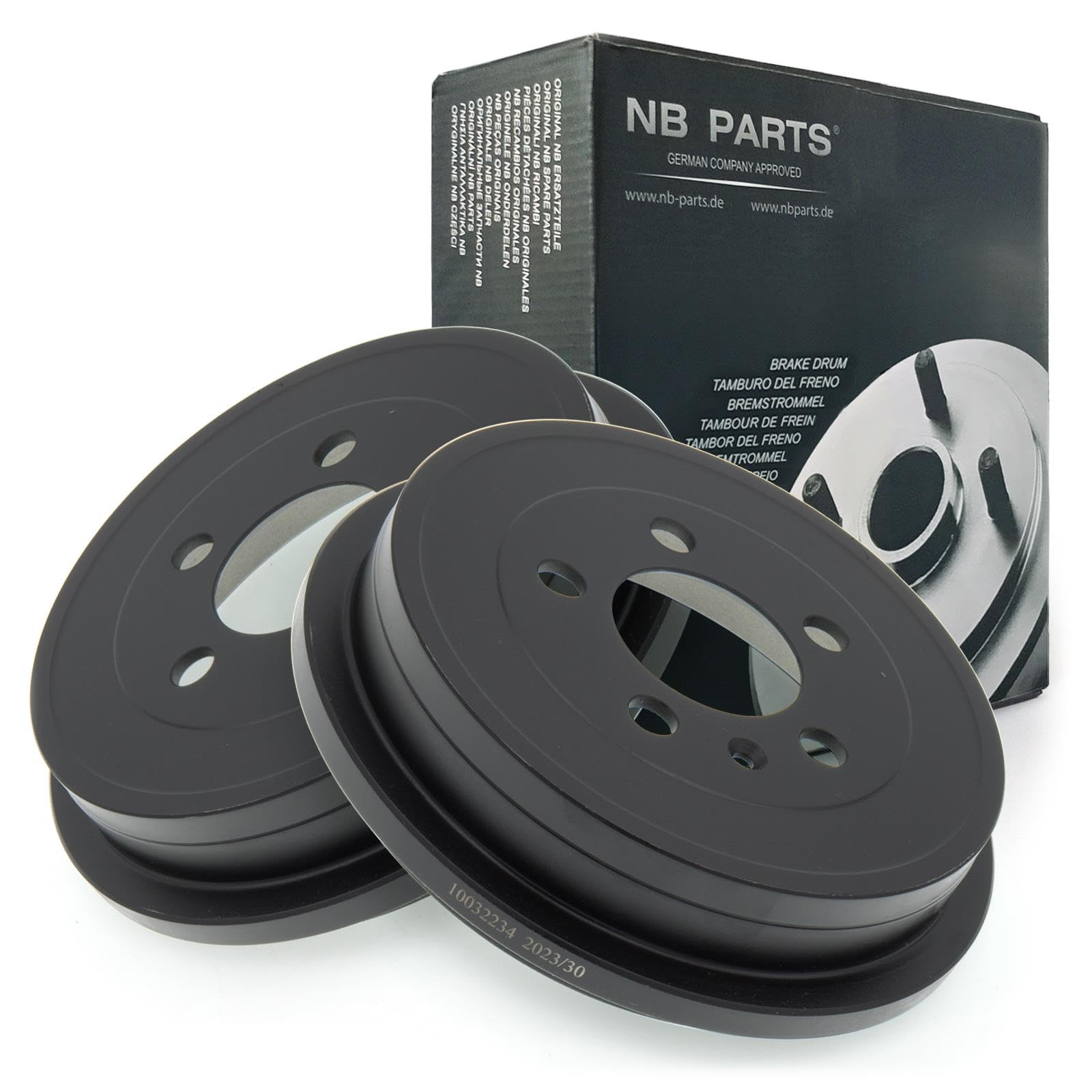 NB PARTS 2x Bremstrommel hinten passend für Audi A2 Seat Skoda Fabia VW Polo 6R 9N PR-NR. 1KB 1KM