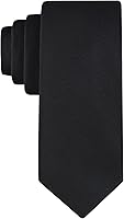 Calvin Klein Men's Black Solid & Pattern Neckties - Classic 3" Silk Dress Ties for Weddings, Work & Formal Wear (Standard & XL)