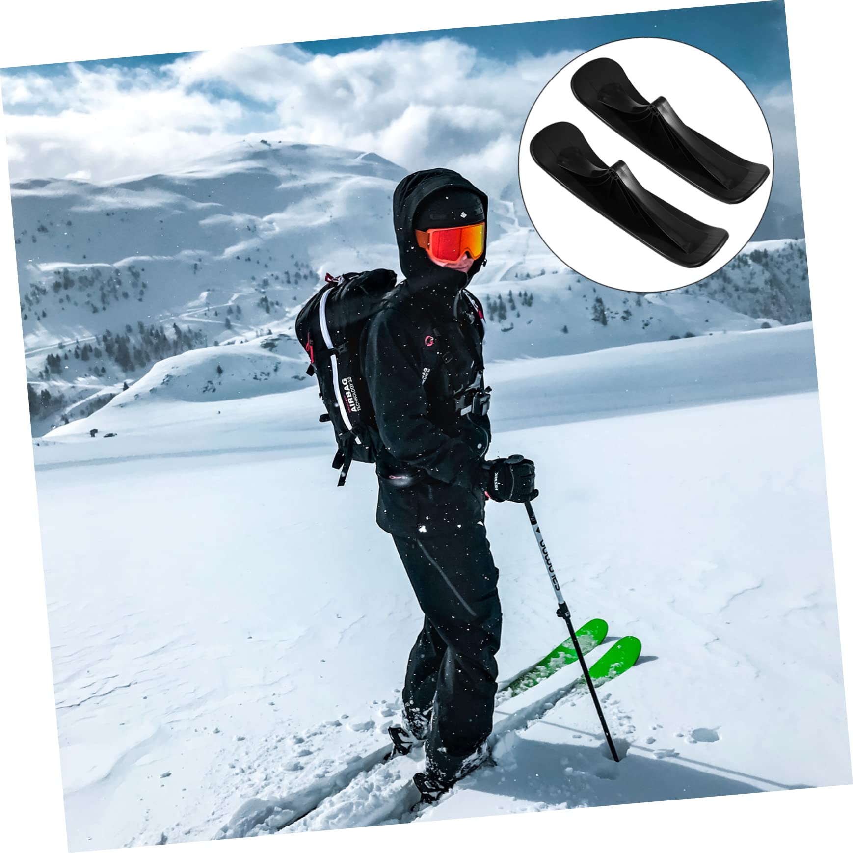 Accesorio para Patinete Trineo de Nieve Negro PE Resistente