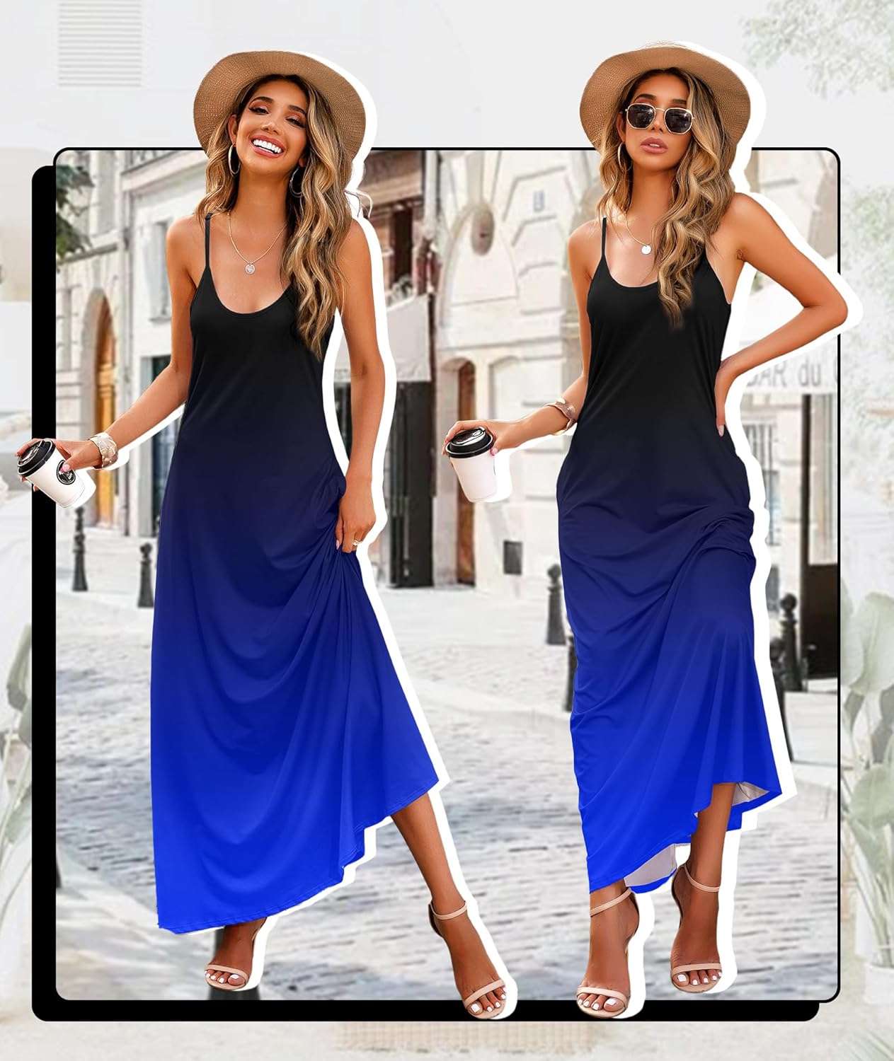 Wolddress Womens Maxi Dress with Pockets 2026 Casual Strap Plus Size Loose Plain Long Office Summer Beach Travel Dresses S-5X - Image 4