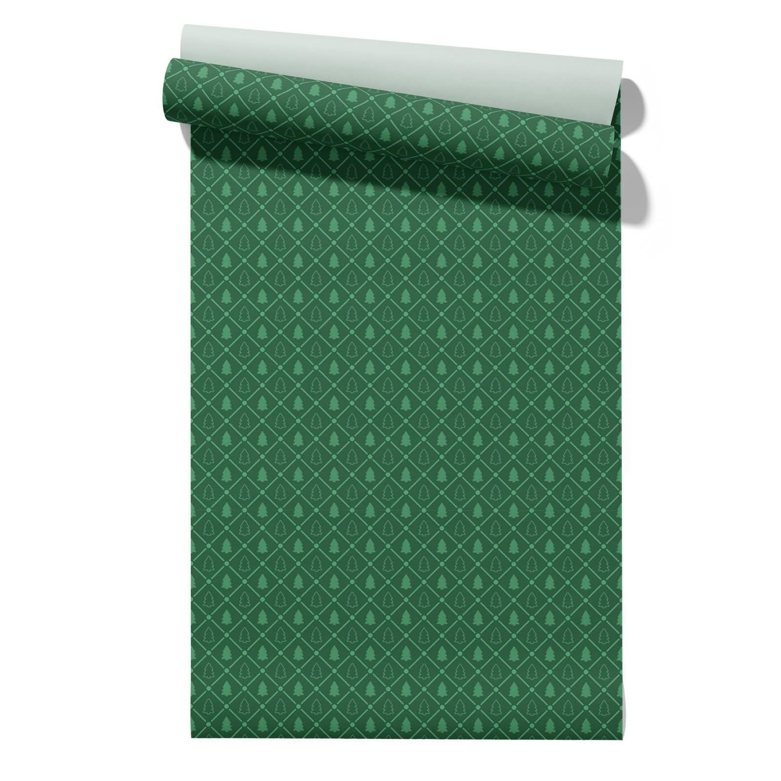 CEVAN Living Room Wallpaper Modern Drawer Shelf Liners for Kitchen Cabinet Christmas Tree 3D Effect Large Green Modern Kitchen Wall Covering Peel and Stick 45x300cm