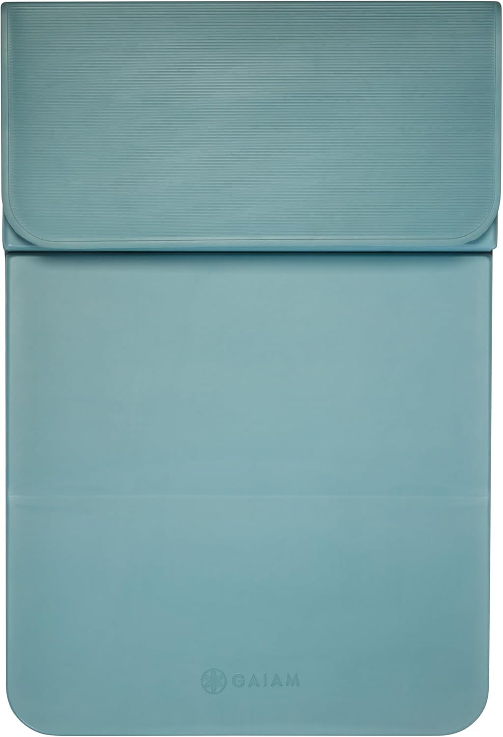 Gaiam Easy-Fold Workout Mat, Extra-Long 72" x 24" (Seafoam), 12mm Extra Thick Yoga Mat, Foldable Design for Compact Storage, Durable, Non-Slip Exercise Mat for Floor Work, Pilates, Home Gym Workout