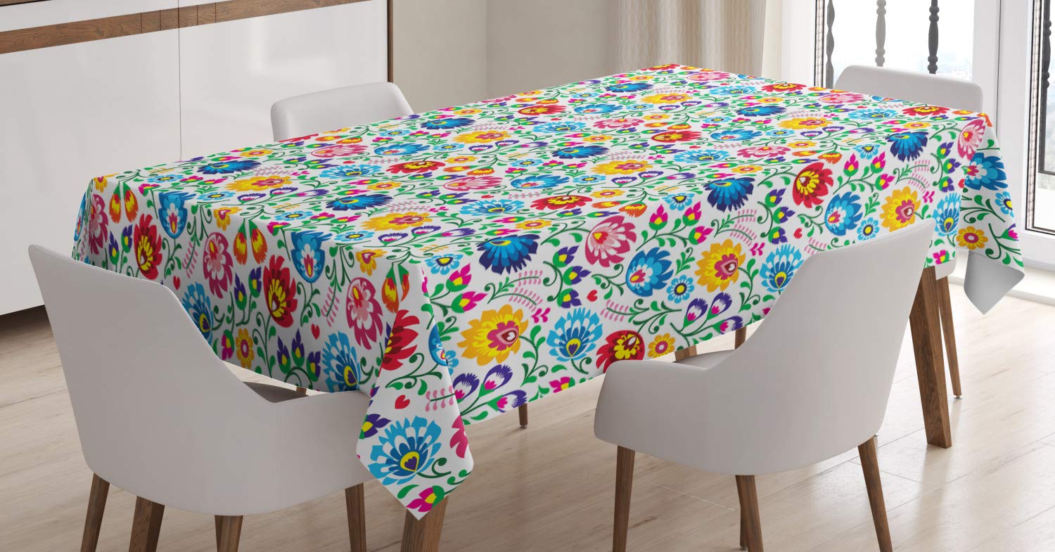ABAKUHAUS Floreale Tovaglia, Fiori di Prato Foglie