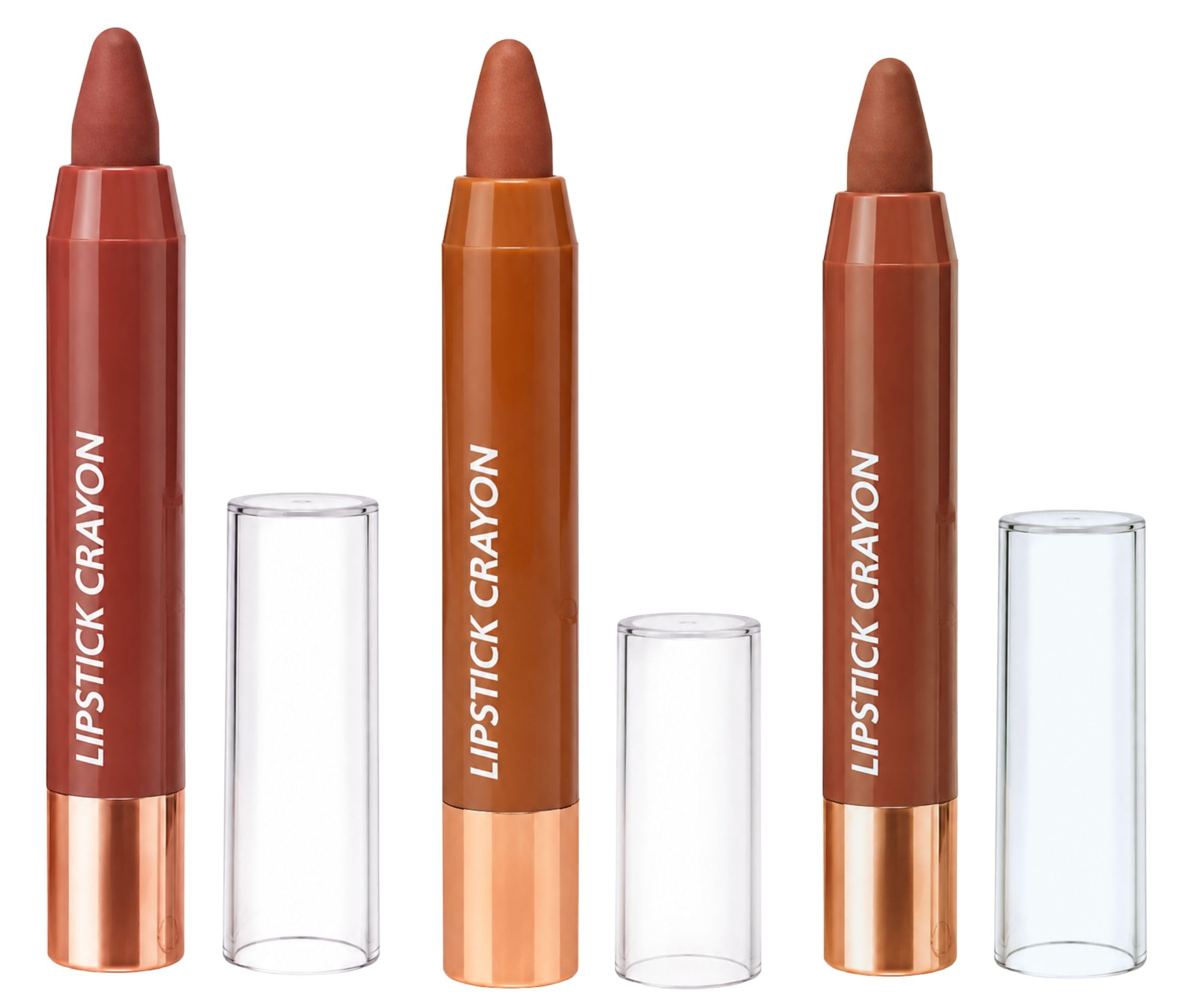 Matte Lipstick Crayon Set of 3 – Long Lasting, Waterproof Lip Crayon for Women | Highly Pigmented, Smudge-Proof Nude & Brown Lip Liner & Lipstick Pen with Smooth Velvet Finish-image-22