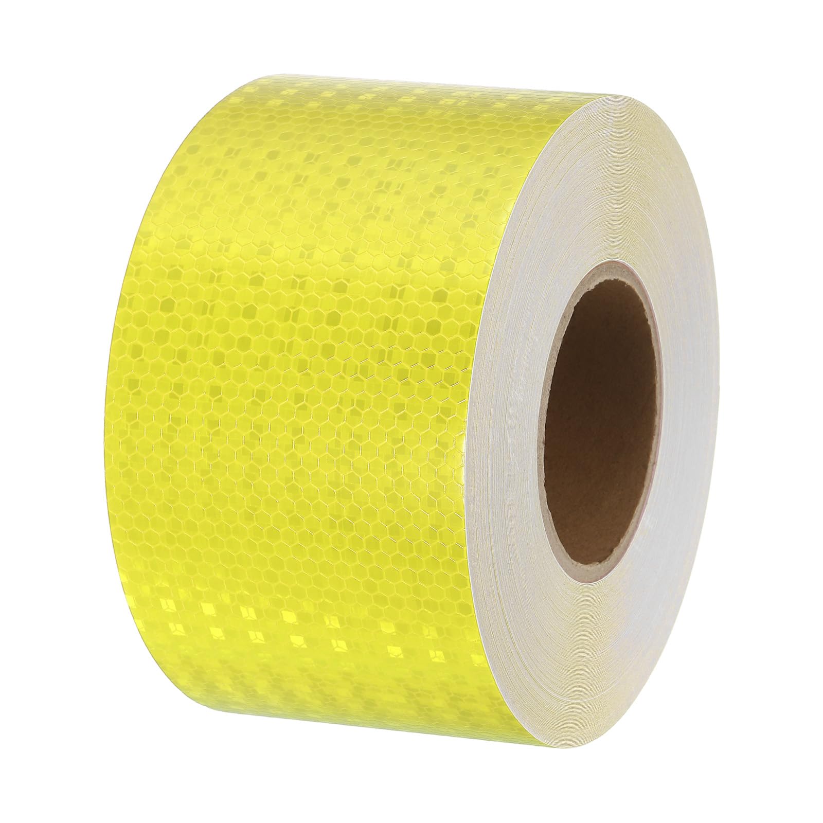 PATIKIL Cinta Reflectante, 4 Pulgadas x 164 Pies Impermeable Autoadhesiva Alta Visibilidad Cinta Advertencia Seguridad Reflectante Para Camiones Remolques Autos, Amarillo Fluorescente