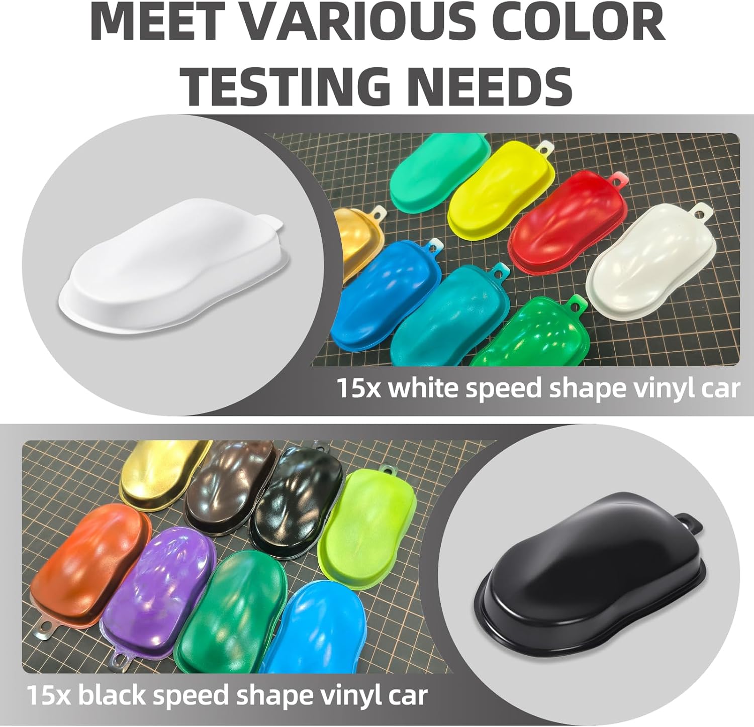 OPHIR Airbrush Spray Booth, Double Fans Paint Spray Booth with 3 Led Lights, Mini Photo Booth with White Photography Paper, 10xColoring Clips, 30xSpeed Shape Vinyl Car for Hobby, Model, Craft Painting