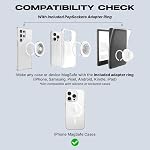 PopSockets Phone Grip for MagSafe with Kickstand, Magnetic Stand, Swappable Top, Secure Hold for iPhone MagSafe Cases, Phone & Tablet Grip, Cute PopSockets - Clear Glitter