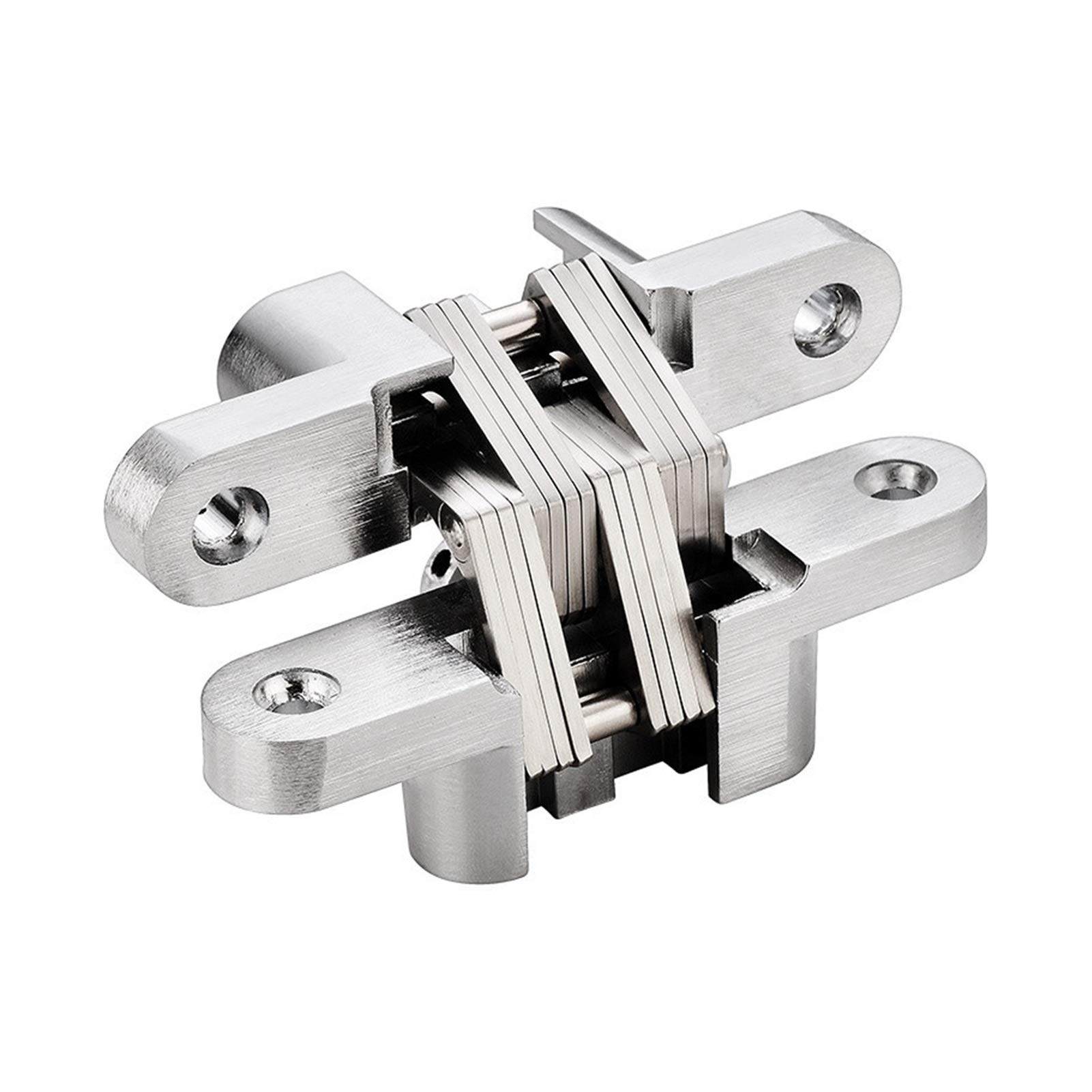 2pcs Hinges 304 Stainless Steel Concealed Hinge Invisible Inlay Folding Door Hinge Kitchen Furniture Hardware(13x45mm)