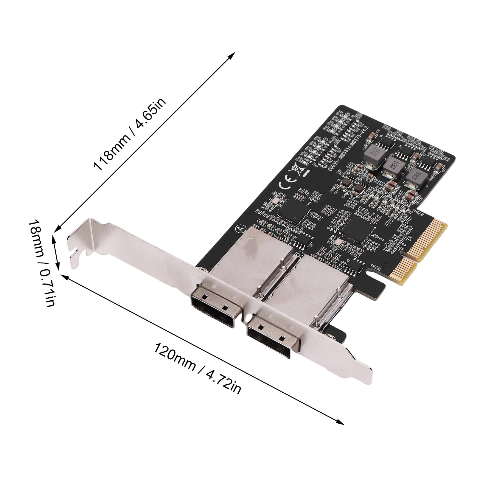 Scheda controller RAID PCIe a SAS doppia porta 5Gbps ad alta velocità LED indicatore server scheda RAID