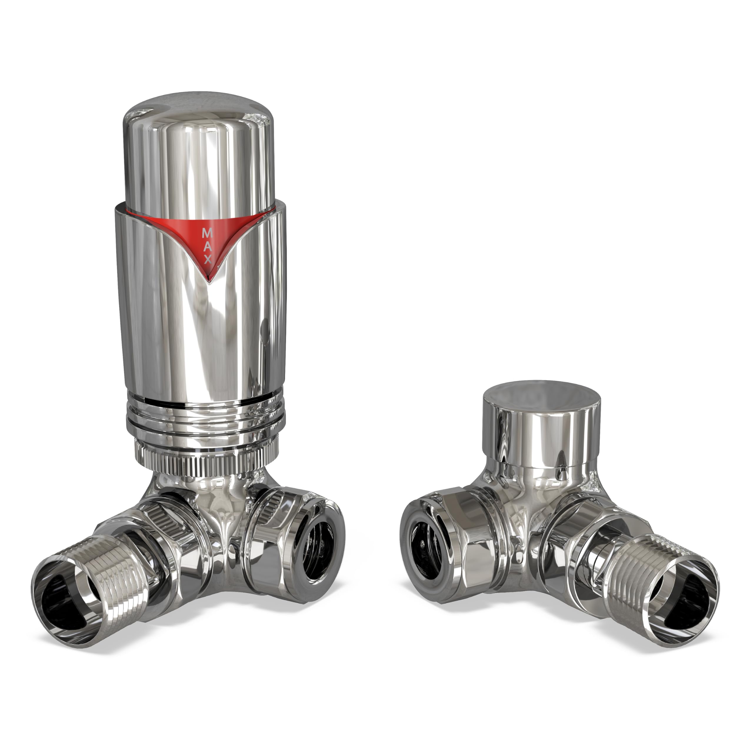 Uk Radiators Chrome Thermostatic Radiator Valve 1/2" X 15Mm - Derry Bold Trv
