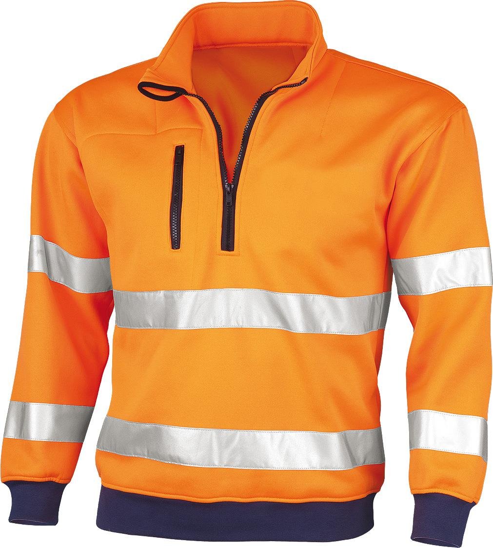 QUALITEX HIGH QUALITY WORKWEAR Warnschutz-Sweatshirt,75% PES/25% Co nach EN 471 Größe XL