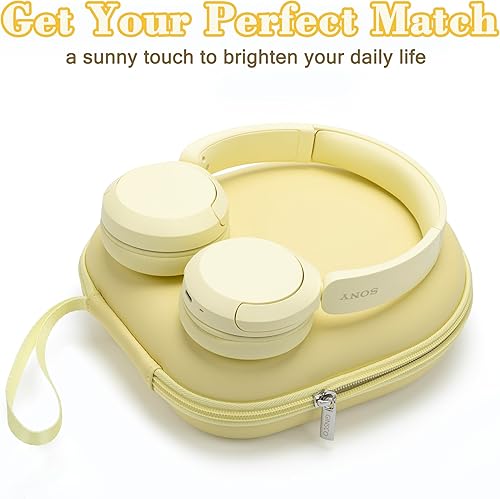 Vista 48 de Ginsco estuche portátil con bolsillo de almacenamiento para Sony MDR-XB950B1, XB650BT, Sennheiser HD202, Bose AE2w, Grado SR80.