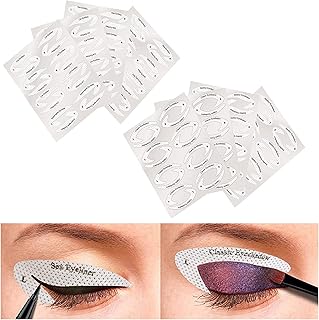 64 Pcs Cat Eyeliner Eyeshadow Stencil Stickers,Eyeliner Stencils Stickers,Eyeliner Stencil Cards,Eyeliner Template Sticker for Smokey Eyes or Winged Eyeliner,Quick Cat Eye Makeup Tool for Beginners