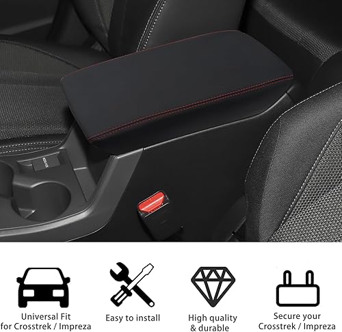 Miniatura 6 de LOCOY Funda para reposabrazos de consola central para accesorios Subaru Crosstrek 2024, para Impreza 2024, funda de protección de la tapa del