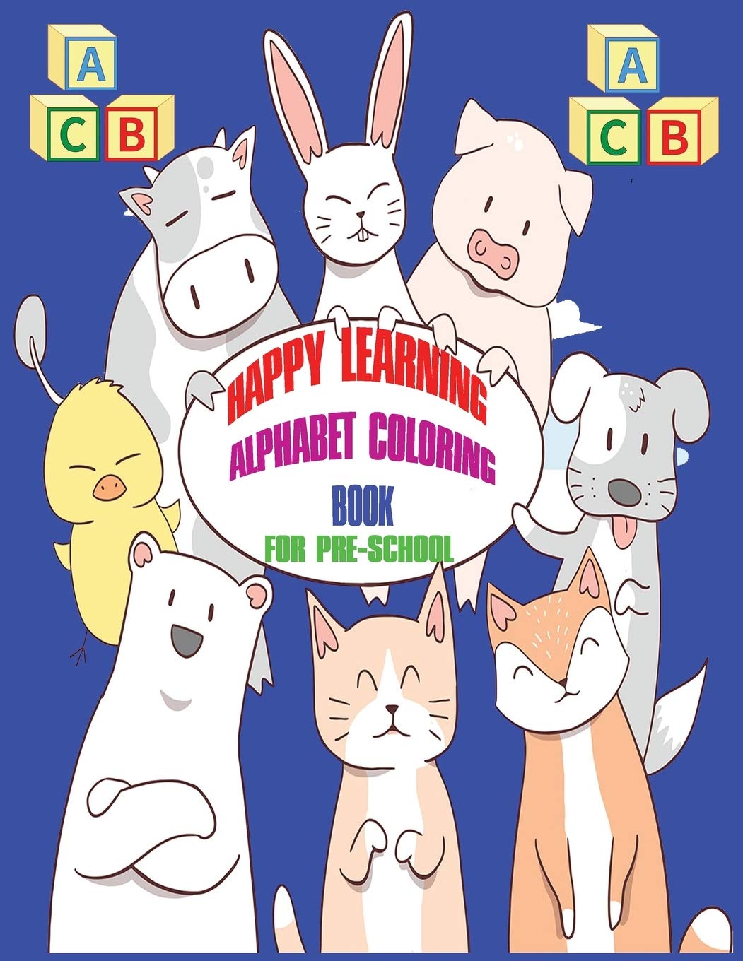Buy happy learning alphabet coloring book for preschool big preschool