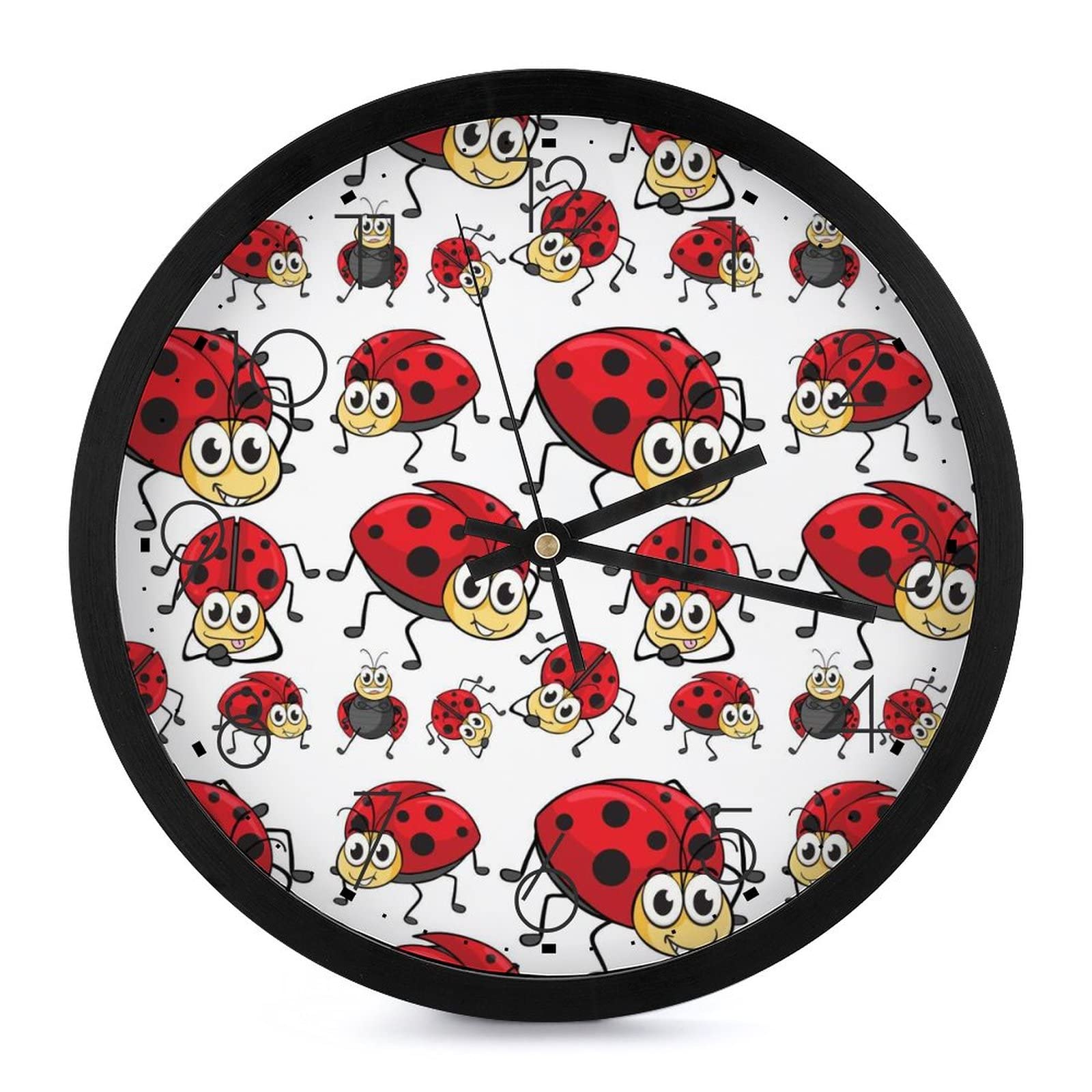 Horloge bureau silencieuse coccinelle pour une concentration absolue
