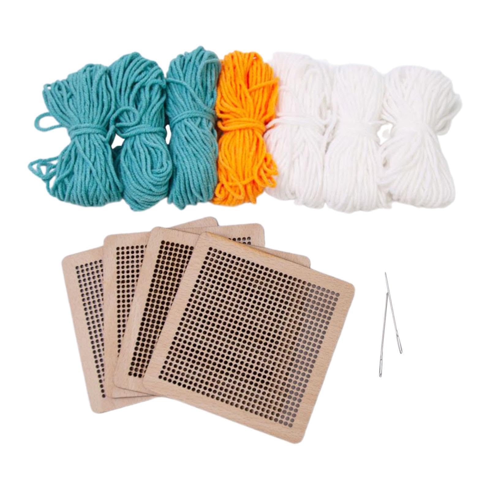 Coaster Latch Hook Kits 10x10cm Crochet Embroidery for Kids Adults Beginners Green | Stitch Kits | Hand Embroidery Kits | Embroidery & Stitch | Needlecrafts &-image-45