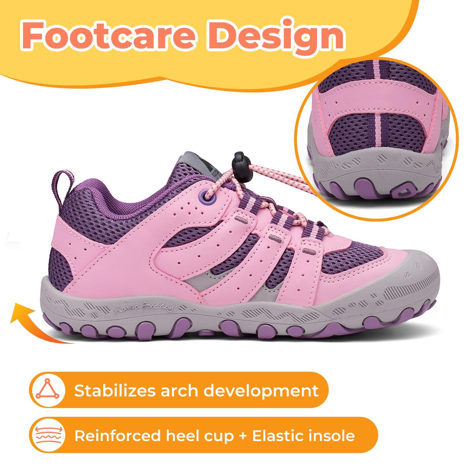 Mishansha Mädchen Wanderschuhe Atmungsaktiv rutschfest Turnschuhe Kinder Outdoor Trekkingschuhe GR.24-38