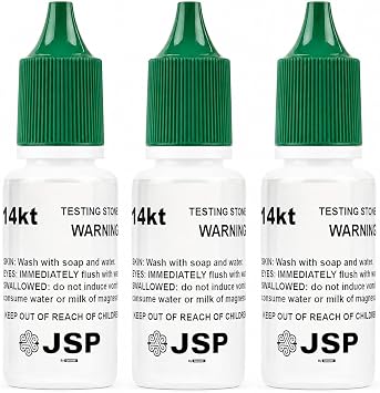 Waytest 14K Gold Testing Solution Purity Determiner Jewelry Scrap Precious Metal 3 Bottles