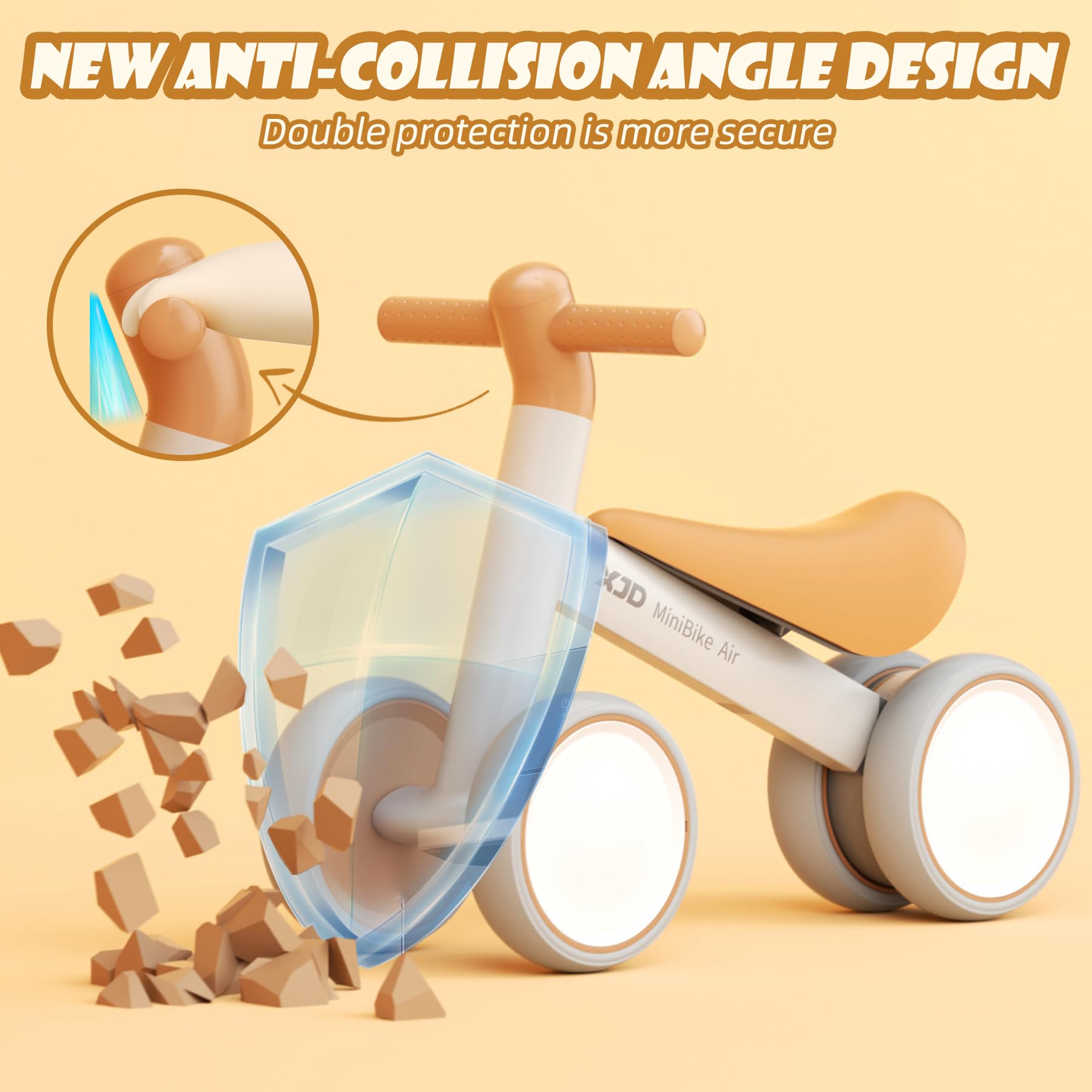 XJD bici da corsa da 1 anno giocattolo bici da corsa per 10-24 mesi bambino apprendimento bici mini con 4 ruote Toddler bici senza pedali prima bici da corsa per il regalo