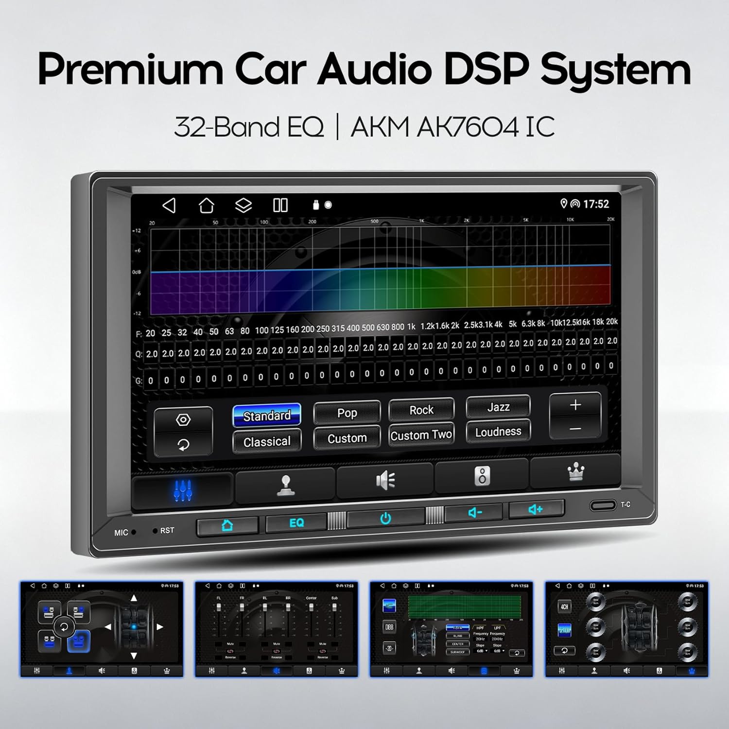 7inch Android Double DIN Car Stereo, Wireless CarPlay & Android Auto, 8 Cores,Chat GPT, 360 Camera Function,Wi-Fi/Bluetooth/USB,Car Radio 4G+32G, 32B-DSP, AHD Rear Camera,FM/AM/GPS/SWC