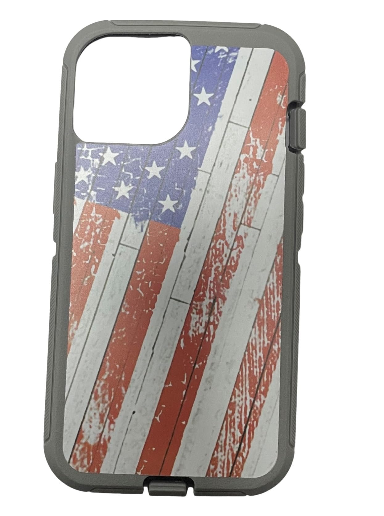 Coque caoutchouc iPhone 13 drapeau américain pour Defender en rando - 4