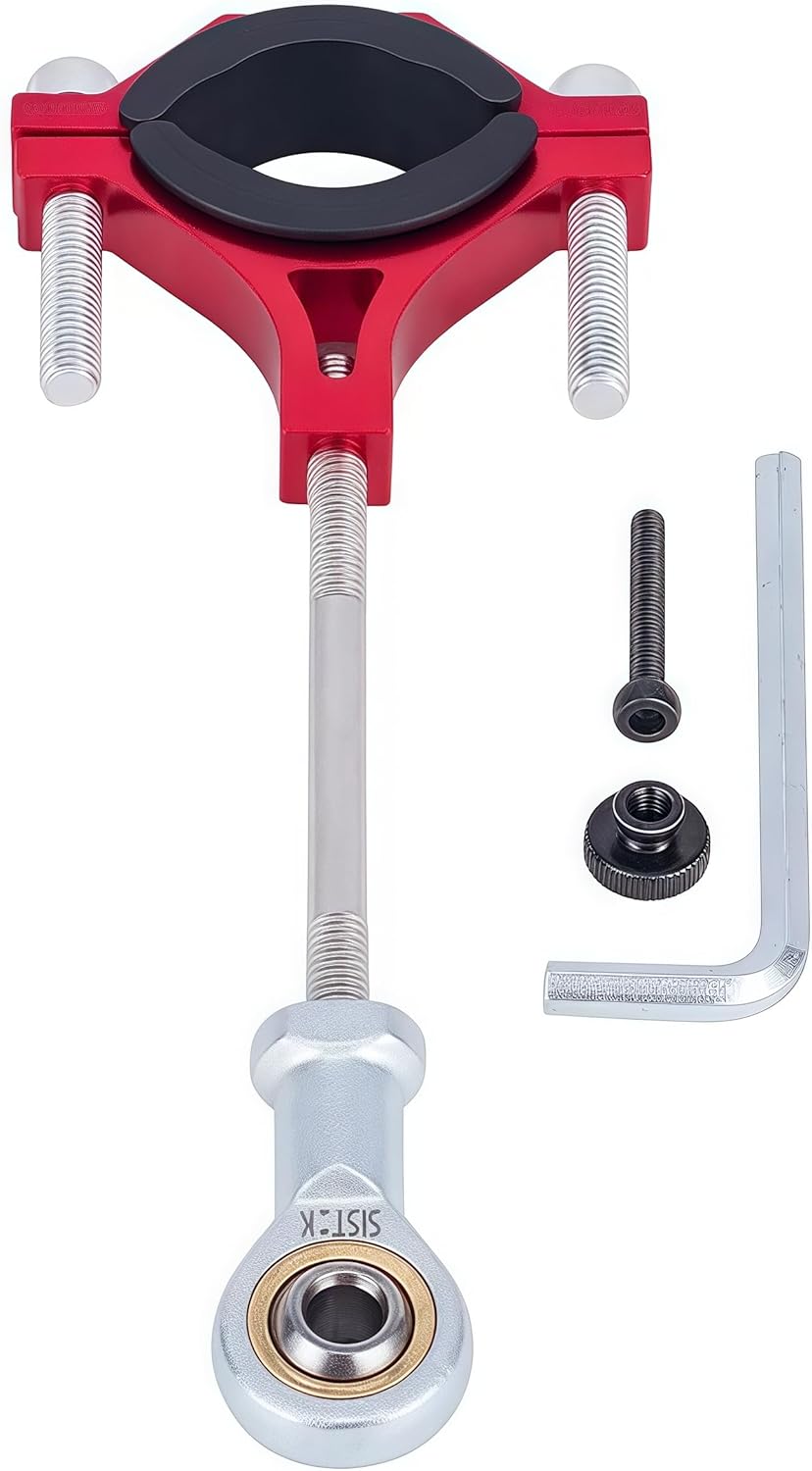 Metal Tow Hitch Connecting Rod for 1/10 1/8 1/7 RC Crawler Cars, Trailer Hook for Camping Vehicle Accessories Upgrade (Red)