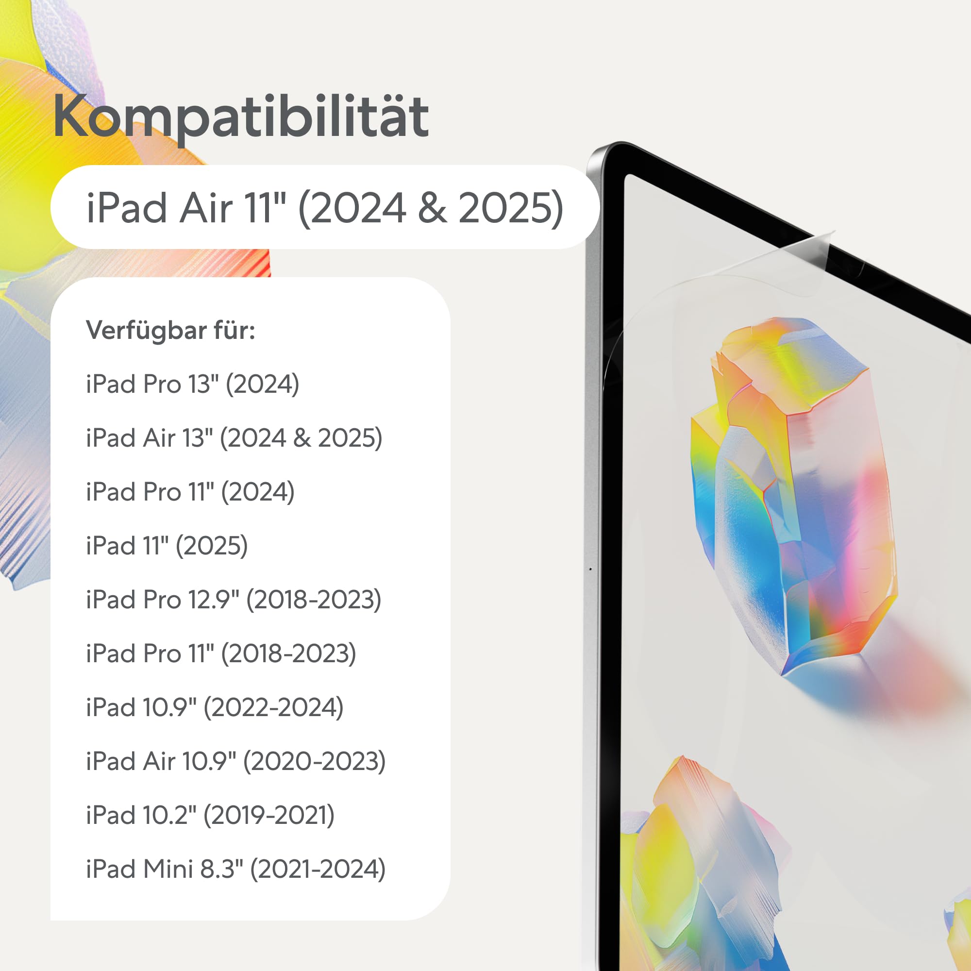 Paperlike 2.1 Folie für iPad Air 11" (M4,M3,M2) | (vorherige Version) für ein authentisches Papiergefühl