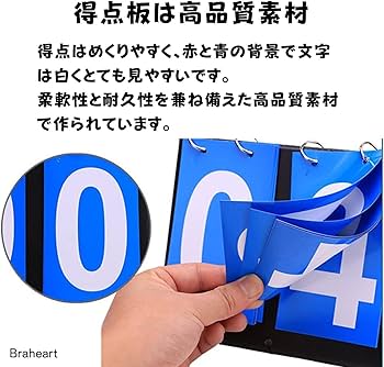 Amazon | Braheart 4桁 スコアボード 得点板 得点ボード 折り畳み可