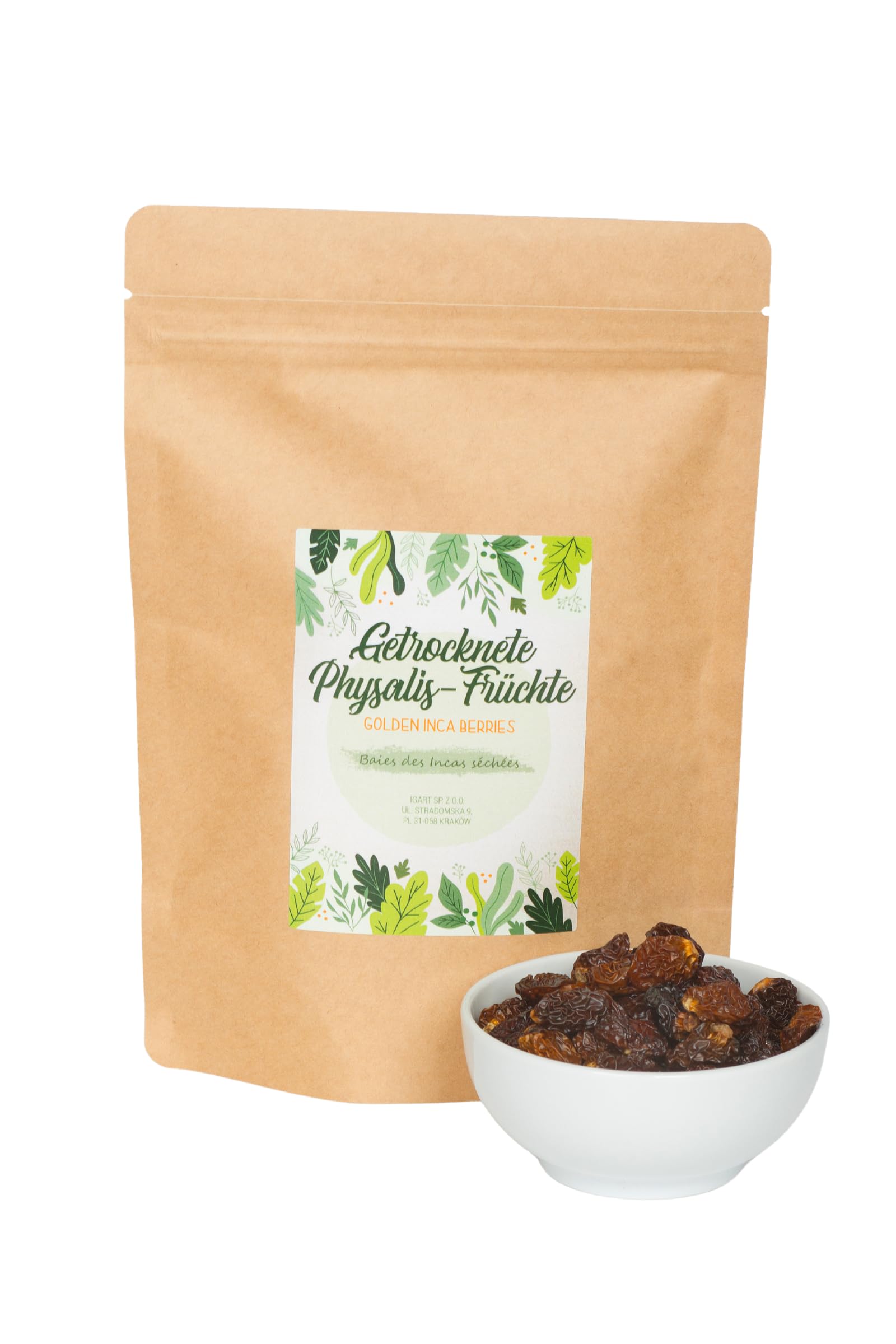 Bayas Incas Physalis deshidratadas 200g, Bayas de capstache naturales, Dulzura natural, Frutas secas de calidad 1A, Ideales como snack, en cereales o para repostería