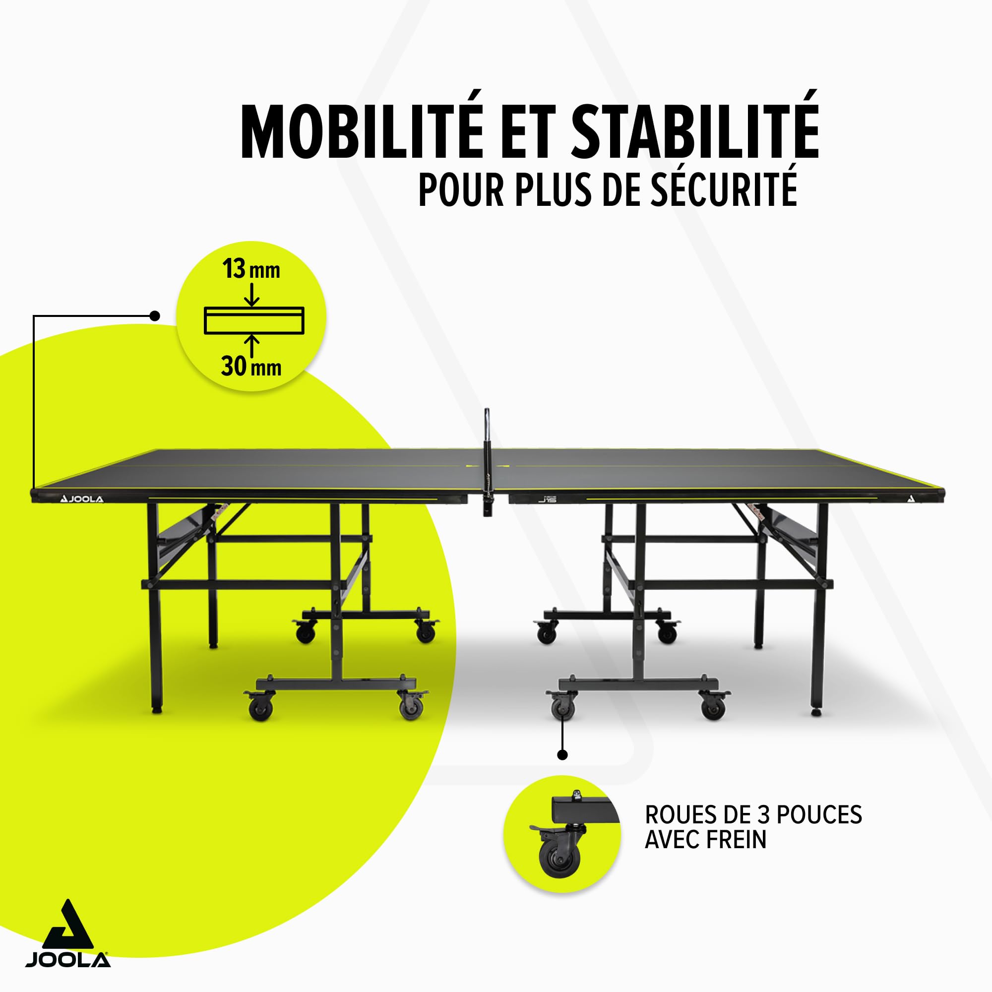 JOOLA Table de Tennis de Table Indoor Pliable - Montage Rapide - Filet de Tennis de Table Inclus - 274 x 152,5 x 76 cm