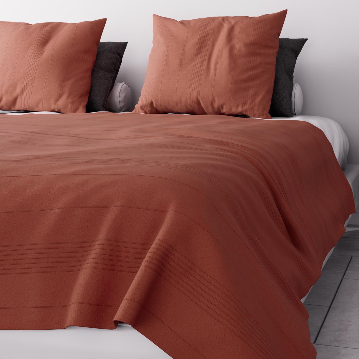 Soleil d'ocre Adele Bed or Sofa Throw 220 x 240 cm Brick