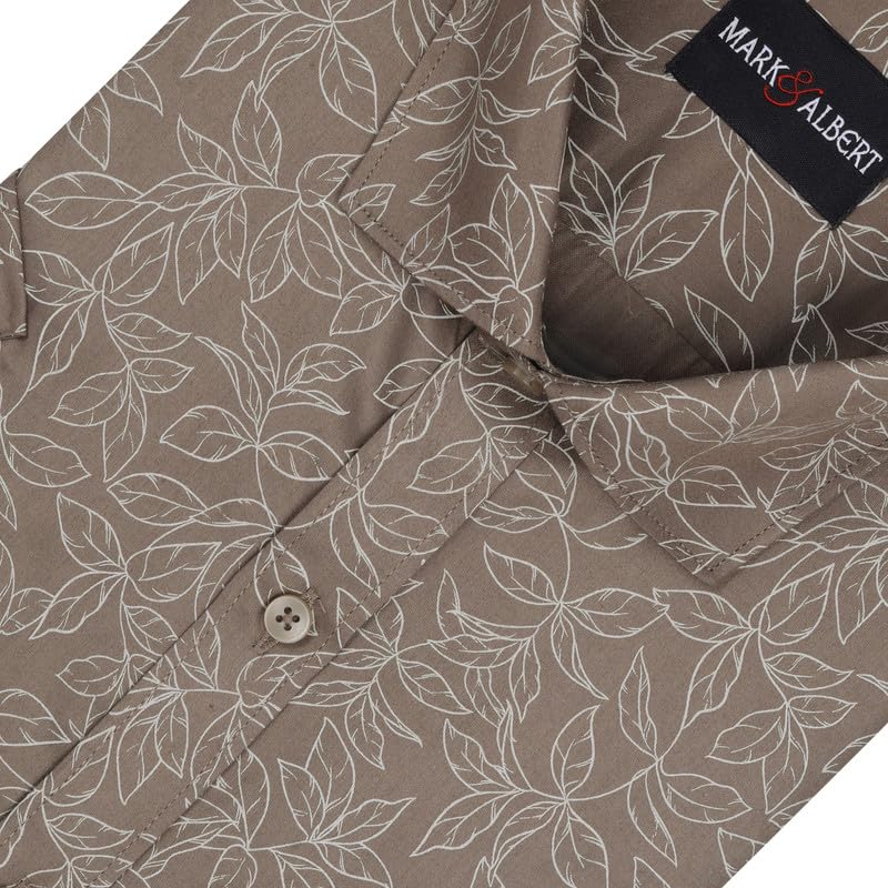Image of MARK & ALBERT Mens Half Sleeves Printed Shirt