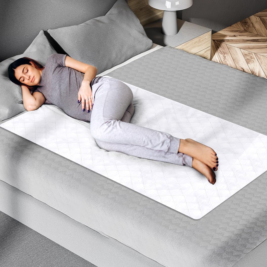 Premium Ultra Plus Waterproof Sheet Protector Bed Pad, Under-pad, Quilted, Waterproof, and Washable, 34" x 52" for Children or Adults with Incontinence 34”x 52” (500 Washes ) Pack of 1