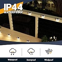 Vista 4 de SOLPEX - Juego de 16 luces solares para cercas al aire libre, luces impermeables LED para escalones solares para escaleras al aire libre, terraza