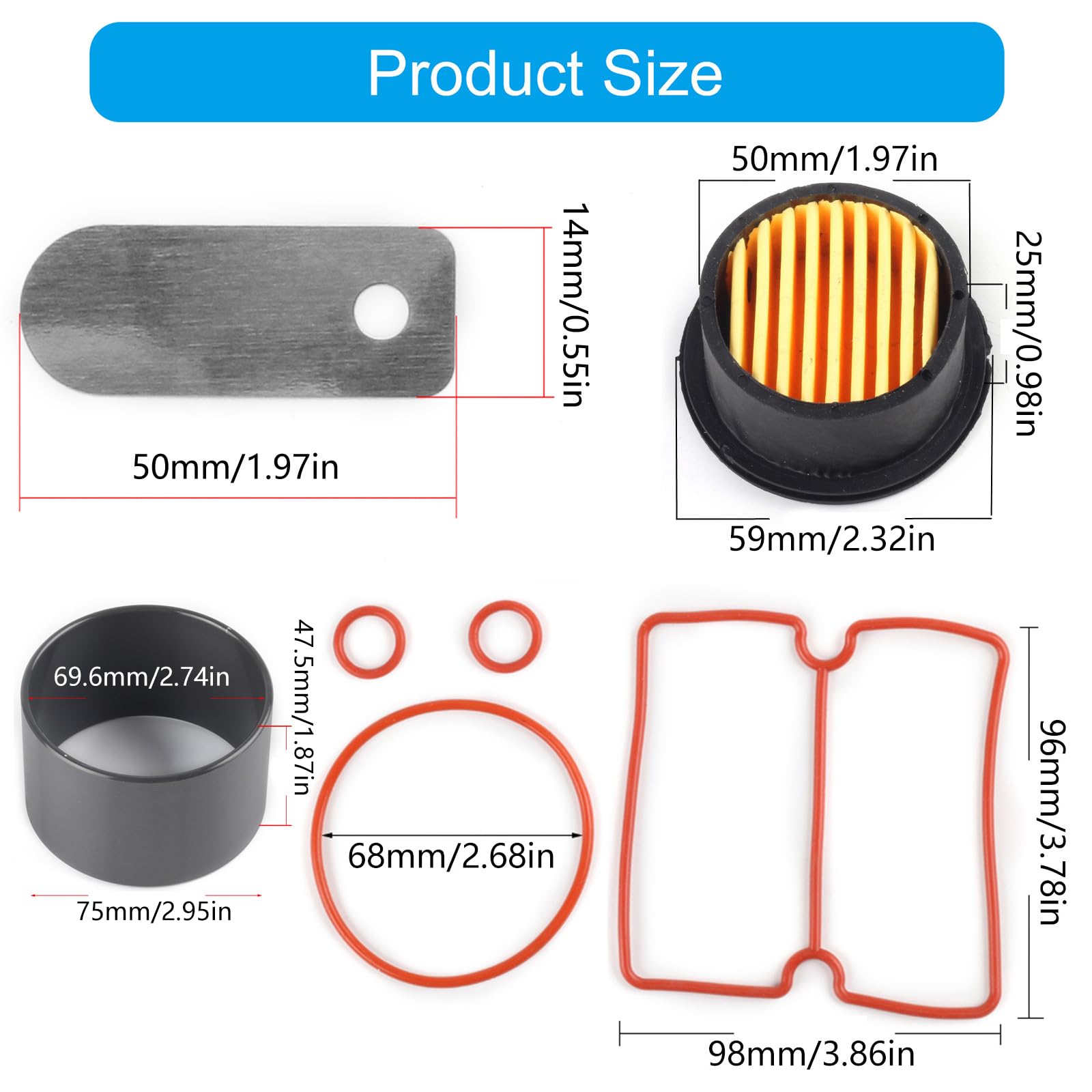 Kit de réparation 20 pièces avec compresseurs d ' air silencieux de 1 500 W sans huile pour des efficaces et de longue durée